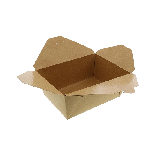 Kraft Take Out Food Container #3 - 8.25"l x 6.5"w x 2.5"h (Pack of 50) – Food Service | Globe Commercial Products
