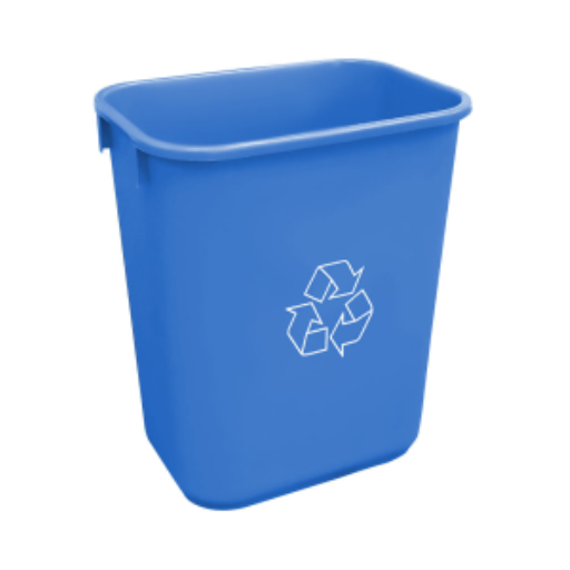 Soft Wastebasket 39L Blue Recycling – Waste | Globe Commercial Products