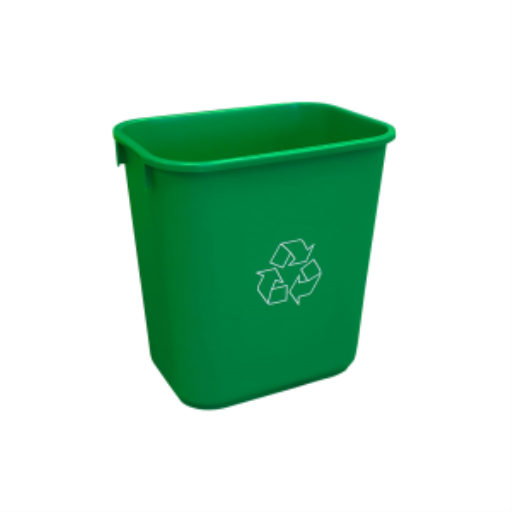 Soft Wastebasket 26L Green – Waste | Globe Commercial Products