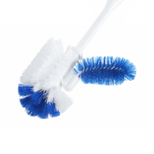 Deluxe Toilet Brush and Caddy Set with Dual Cleaner Head 16" – Washroom Care | Globe Commercial Products