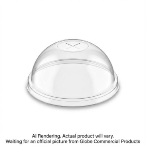 Clear PET Dome Lids with Hole for Clear PET Cold Cups 12oz-20oz, Sleeve of 50 – Food Service | Globe Commercial Products