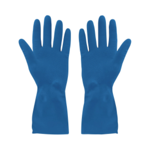 Rubber Gloves Silverlined? Blue Small Extended Cuff- (12 pair) – Gloves | Globe Commercial Products