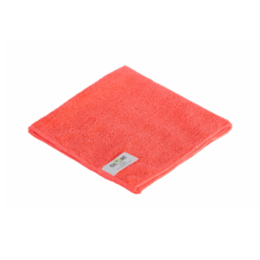 14"x14" Microfiber Cloth 240GSM Red (Pack of 10) – Microfiber | Globe Commercial Products