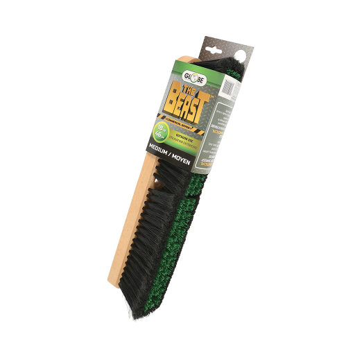 18" Heavy-Duty Beast Commercial push broom head-Medium – Floor Cleaning | Globe Commercial Products