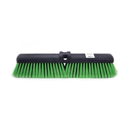 18" Plastic Block Pushbroom Medium GREEN – Food Service | Globe Commercial Products
