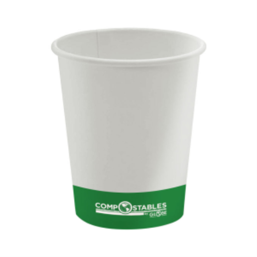 Hot/Cold Compostable Paper Cups - 20oz / White (50 cups Per Pack) – Food Service | Globe Commercial Products