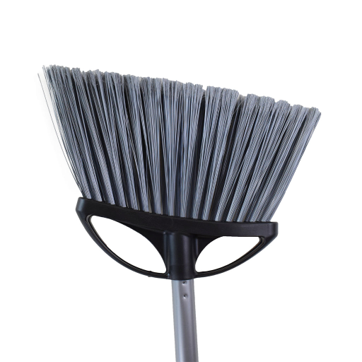 12" Large Angle Broom w/ 48" Metal Handle – Floor Cleaning | Globe Commercial Products