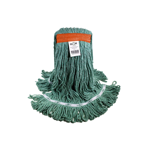 Syn-Pro? Synthetic Looped End Wet Mop Narrow Band Green 20oz Bagged – Floor Cleaning | Globe Commercial Products