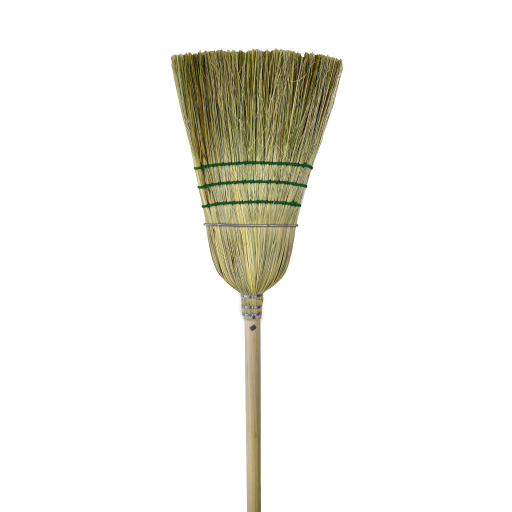 Industrial Corn Broom 1 wire 3 string – Floor Cleaning | Globe Commercial Products