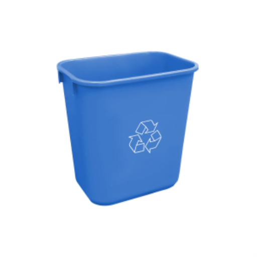 Soft Wastebasket 26L Blue Recycling – Waste | Globe Commercial Products