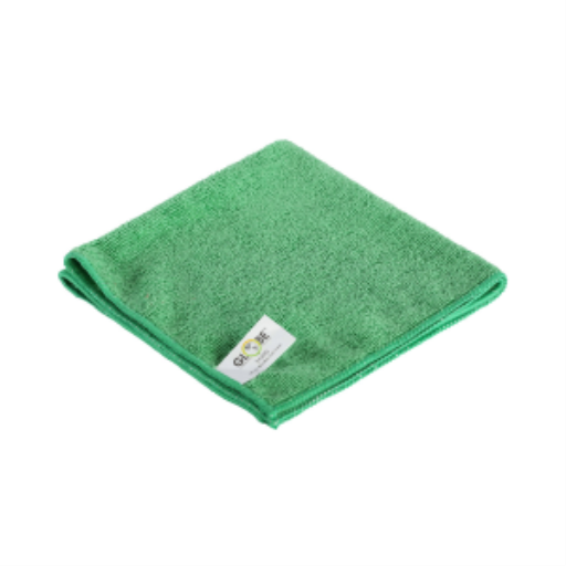 16"x16" Microfiber Cloth 240GSM Green (Pack of 10) – Microfiber | Globe Commercial Products