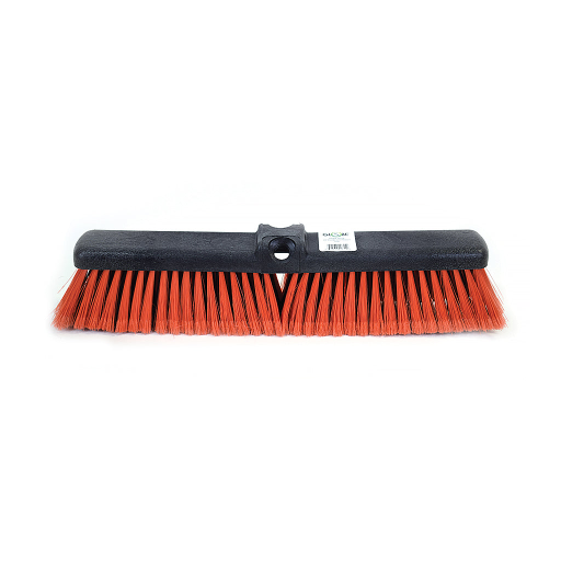 18" Plastic Block Pushbroom Medium RED – Food Service | Globe Commercial Products
