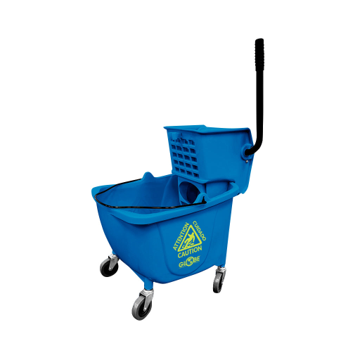 35 QT Sidepress Buckets and Wringer Blue – Floor Cleaning | Globe Commercial Products