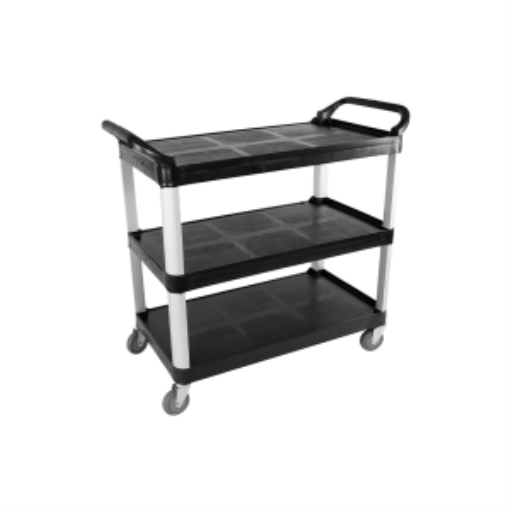 Utlity Cart Large- Black 40"L x 19.75"W x 37H – Material Handling | Globe Commercial Products