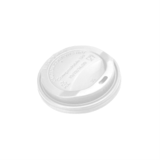 Compostable Dome Sip Lid - 10 - 20 oz / White (Pack of 50) – Food Service | Globe Commercial Products