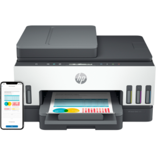 all-in-one printer with flatbed scanner, color ink tanks, wireless functionality, hp smart tank 7301, Canada