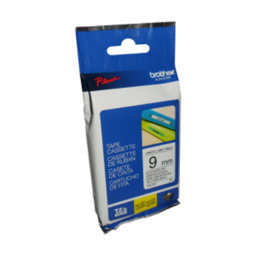Brother Genuine TZe221 Black on White Laminated Tape for P-touch Label Makers, 9 mm wide x 8 m long – PTouch | Brother
