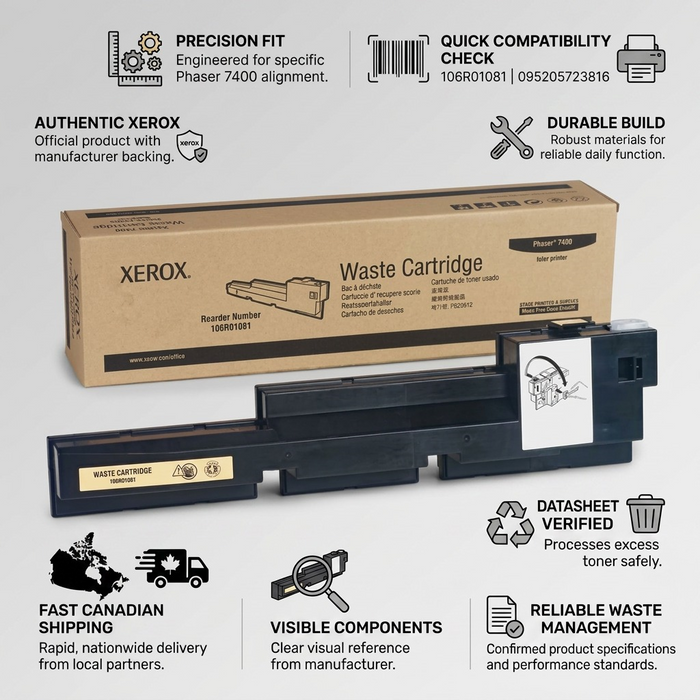 106R01081 Waste Cartridge, Phaser 7400 – Laser | Xerox