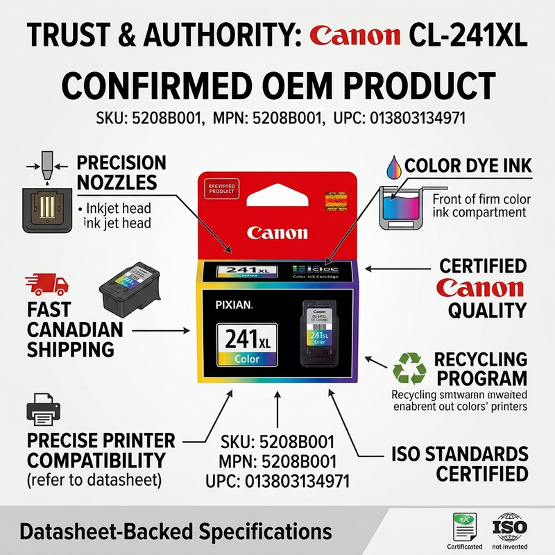 CL-241XL Colour Ink Cartridge SKU 5208B001 – Inkjets | Canon