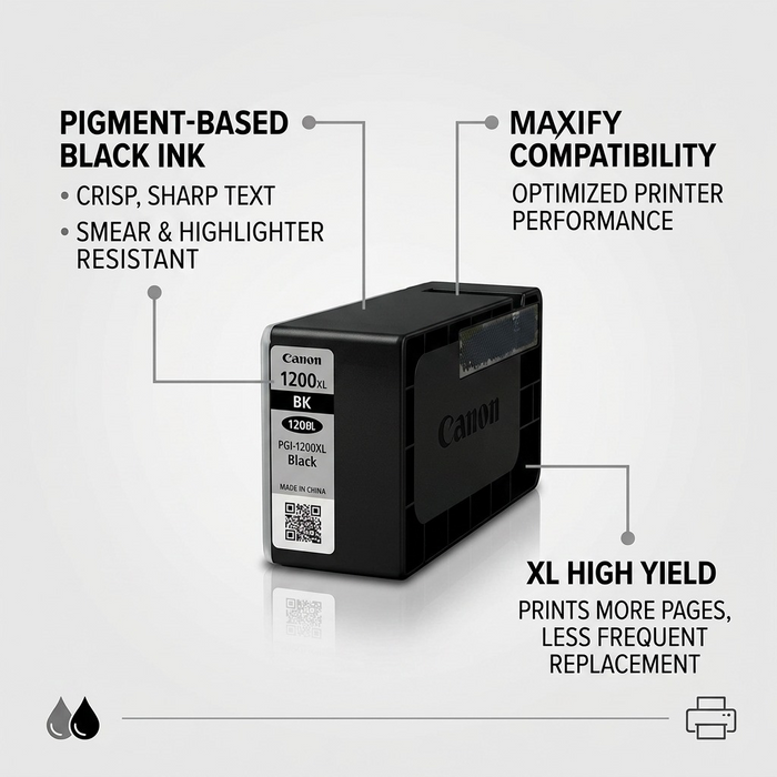 PGI-1200XL Black Pigment Ink Tank SKU 9183B001 – Inkjets | Canon