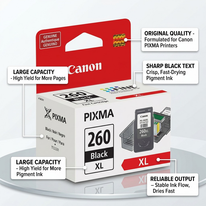 3706C001 PG-260XL Ink Cartridge – Inkjets | Canon