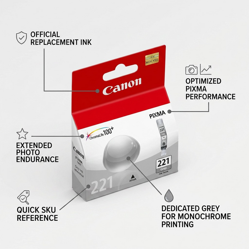 Canon CLI-221 Grey Ink tank – Inkjets | Canon