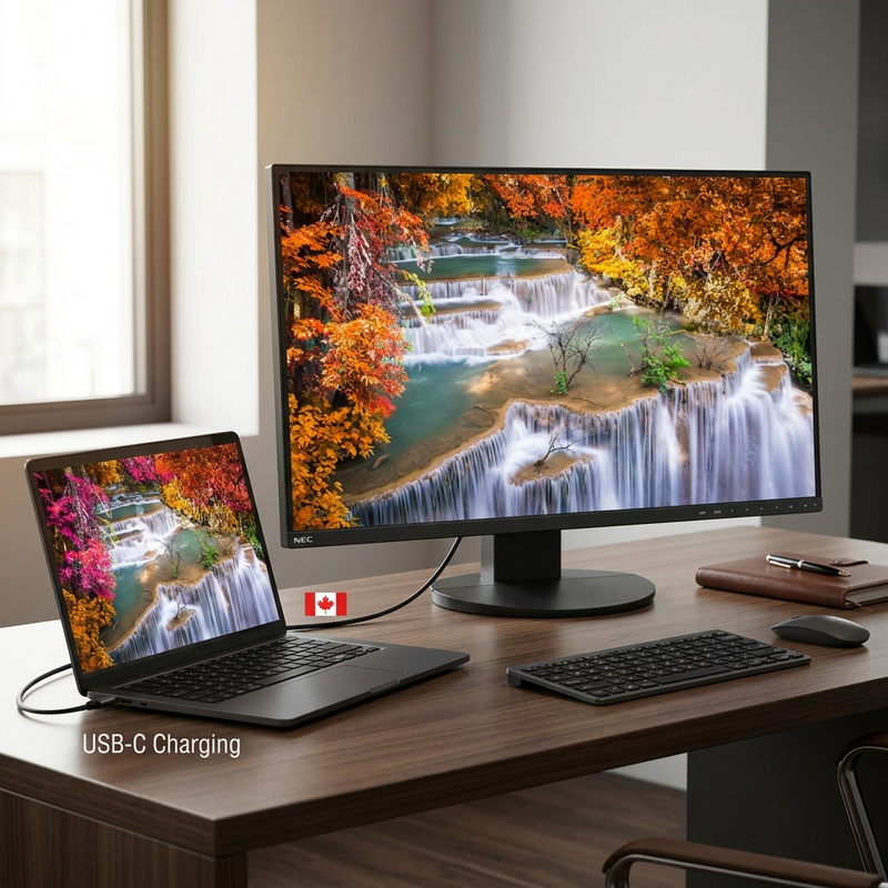 SHARP/NEC EA271U-BK 27" 4K UHD Business-Class Widescreen Desktop Monitor w/ Ultra-Narrow Bezel and USB-C Charging – Desktop Monitor | SHARP Canada