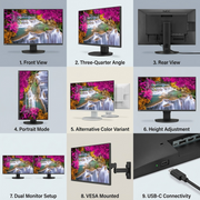 SHARP/NEC EA271U-BK 27" 4K UHD Business-Class Widescreen Desktop Monitor w/ Ultra-Narrow Bezel and USB-C Charging – Desktop Monitor | SHARP Canada