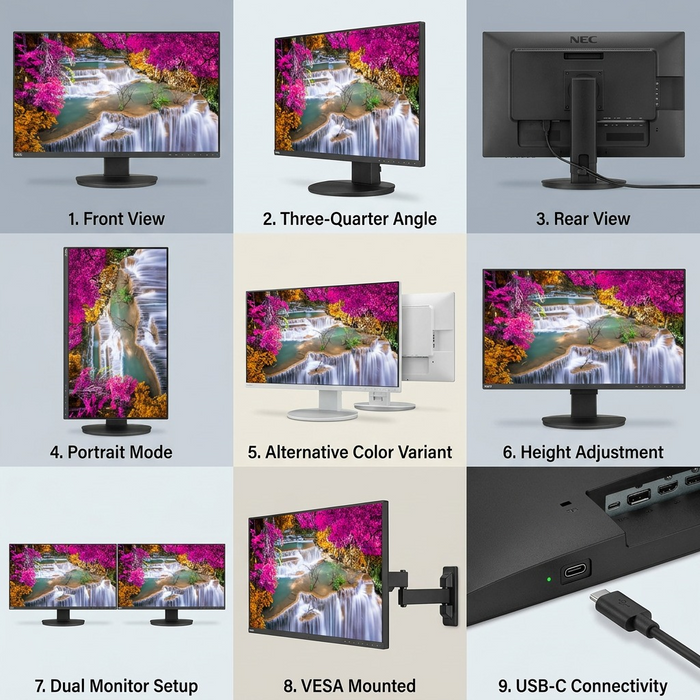 SHARP/NEC EA271U-BK 27" 4K UHD Business-Class Widescreen Desktop Monitor w/ Ultra-Narrow Bezel and USB-C Charging – Desktop Monitor | SHARP Canada