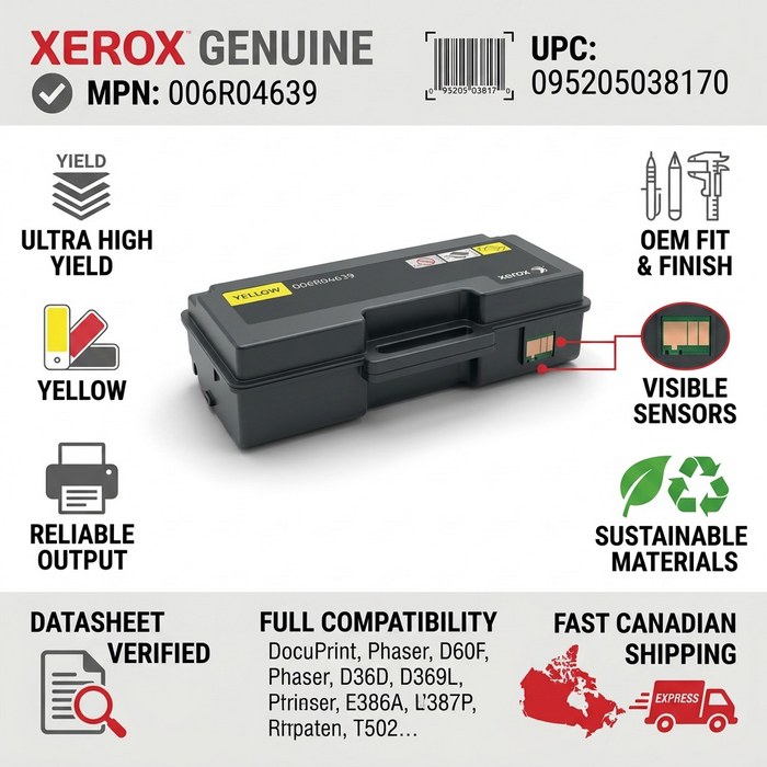Xerox Genuine Yellow High Capacity Toner Cartridge – Laser | Xerox