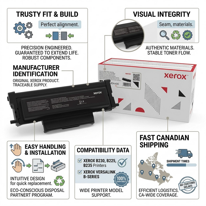 006R04400 Genuine Xerox Black High Capacity Toner Cartridge, Xerox B230/B225/B235 Printer/Multifunction – Laser | Xerox