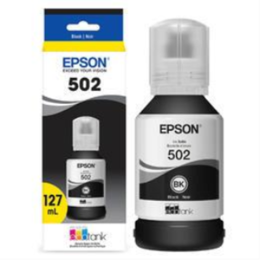 Epson T502120-S T502 Pigment Black Ink Bottle ? 127 mL / 7,500 Page Yield – Inkjets | Epson