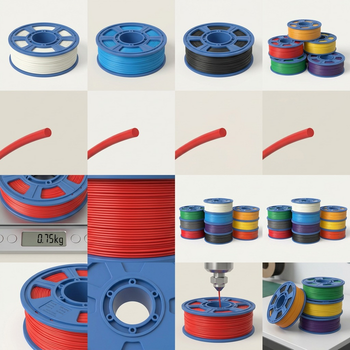 3D PLA Filament Spool, 1.75mm Diameter, 0.75kg - 10 pack – 3D Filament | 3PI Tech Solutions, Inc