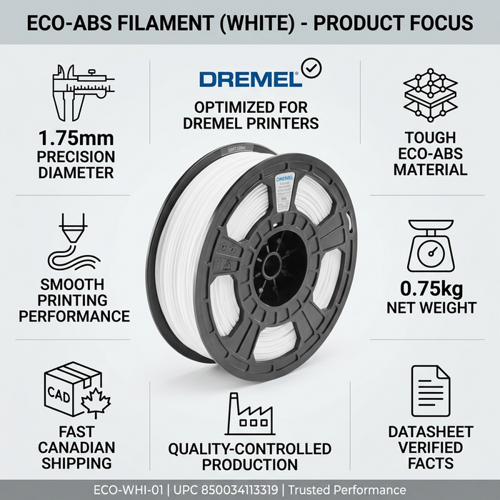 3D ECO-ABS Filament Spool, 1.75mm Diameter, 0.75kg – 3D Filament | 3PI Tech Solutions, Inc