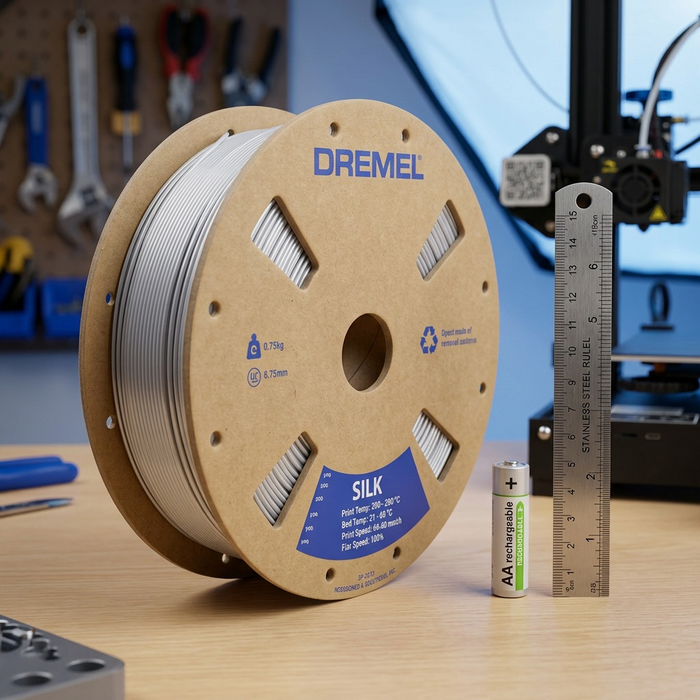 3D Silk PLA Filament Spool, 1.75mm Diameter, Silver 0.75kg – 3D Filament | 3PI Tech Solutions, Inc