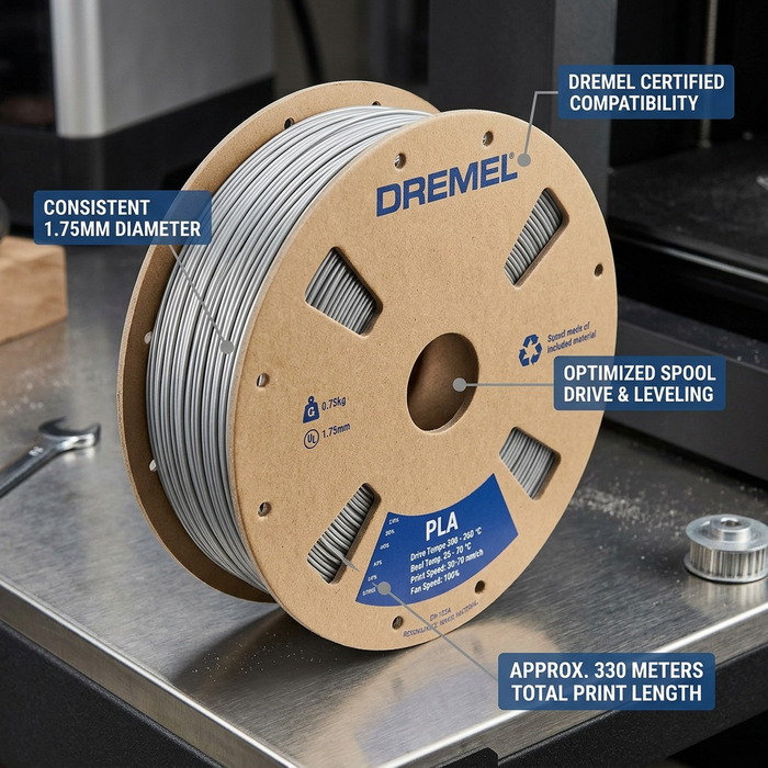 3D PLA Filament Spool, 1.75mm Diameter, 0.75kg - Replaces PLA-SIL-01 – 3D Filament | 3PI Tech Solutions, Inc