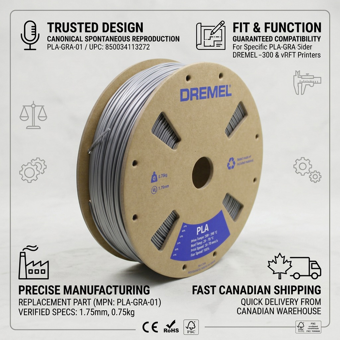 3D PLA Filament Spool, 1.75mm Diameter, 0.75kg - Replaces PLA-SIL-01 – 3D Filament | 3PI Tech Solutions, Inc