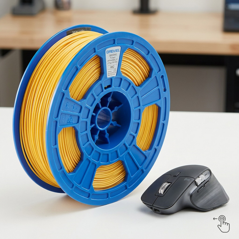 3D PLA Filament Spool – Gold, 1.75 mm, 0.75 kg