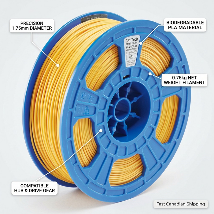 3D PLA Filament Spool, 1.75mm Diameter, 0.75kg – 3D Filament | 3PI Tech Solutions, Inc