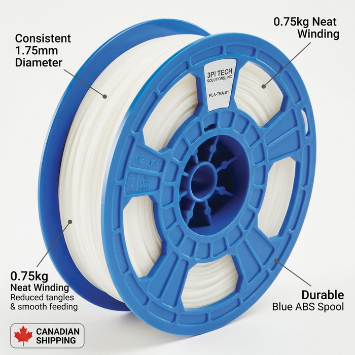 3D PLA Filament Spool, 1.75mm Diameter, 0.75kg – 3D Filament | 3PI Tech Solutions, Inc