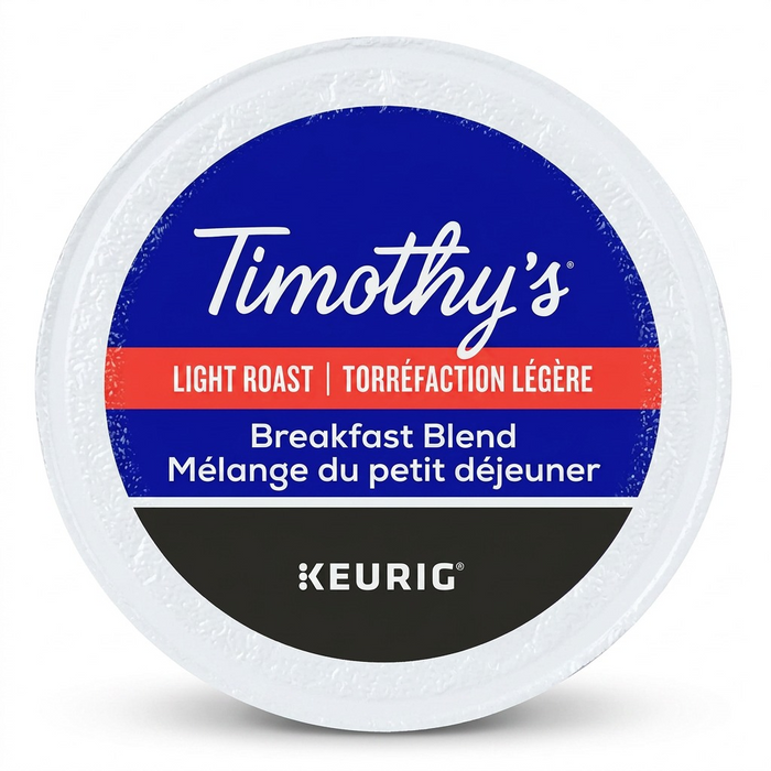 COFFEE-K CUP TIMOTHY'S BREAKFAST BLEND LIGHT ROAST-06771 24/BX – K-Cups | Keurig Canada Inc.