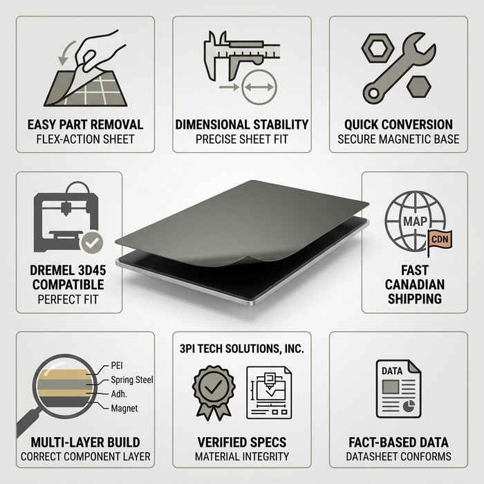 3D45 Flexible Build Plate Conversion Kit – 3D Printer Accessories | 3PI Tech Solutions, Inc