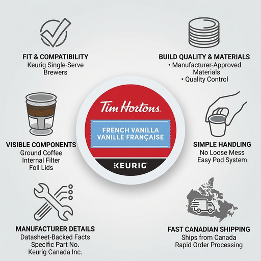 COFFEE-K CUP TIM HORTONS FRENCH VANILLA-13114 24/BX – K-Cups | Keurig Canada Inc.