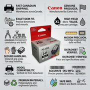 PG-245XL Black Cartridge SKU 8278B001 – Inkjets | Canon