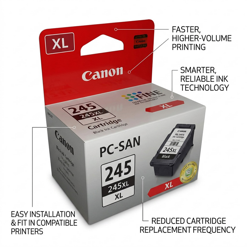 PG-245XL Black Cartridge SKU 8278B001 – Inkjets | Canon