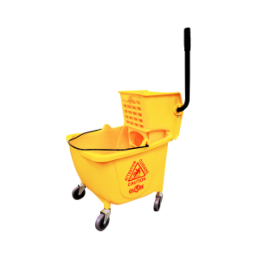 35 QT Sidepress Buckets and Wringer Yellow – Floor Cleaning | Globe Commercial Products