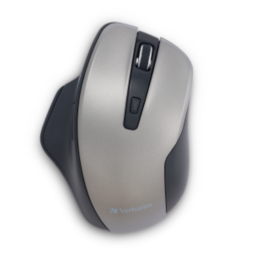 Verbatim Silent Ergo Wrls Blue LED Mouse-Graphite – Keyboards & Mice | Verbatim