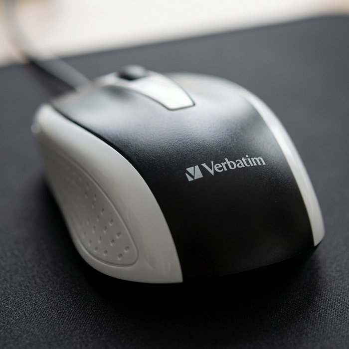 Verbatim Wired Optical Bravo Mouse - White – Keyboards & Mice | Verbatim