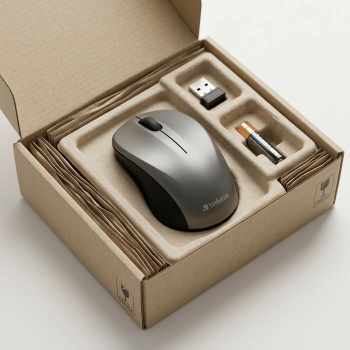 Verbatim Silent Wireless Blue LED Mouse Graphite – Keyboards & Mice | Verbatim