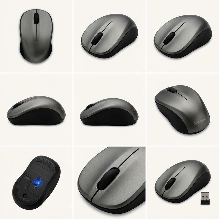 Verbatim Silent Wireless Blue LED Mouse Graphite – Keyboards & Mice | Verbatim